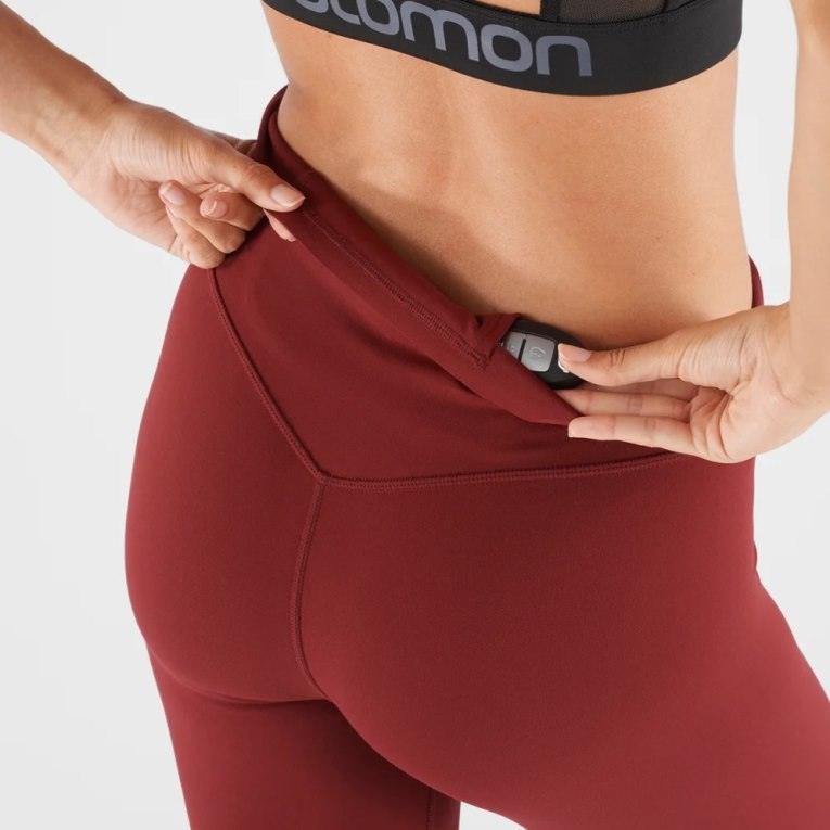 Calça Legging Salomon Cross Multi 28'' Feminino Vermelhas | PT P57120